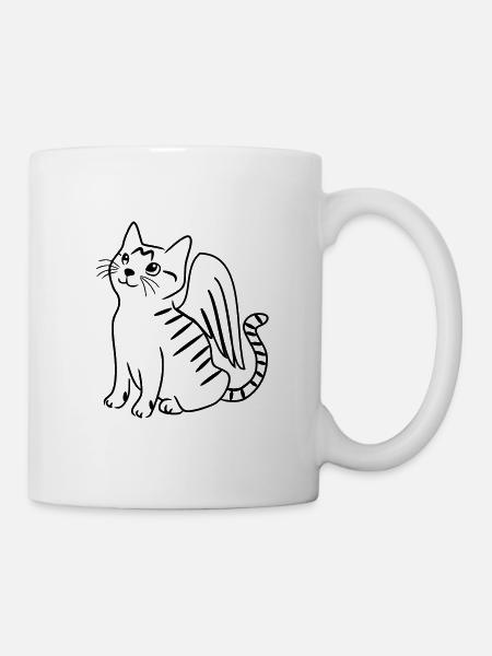 Cat Guardian Angel Mau - Mug - white