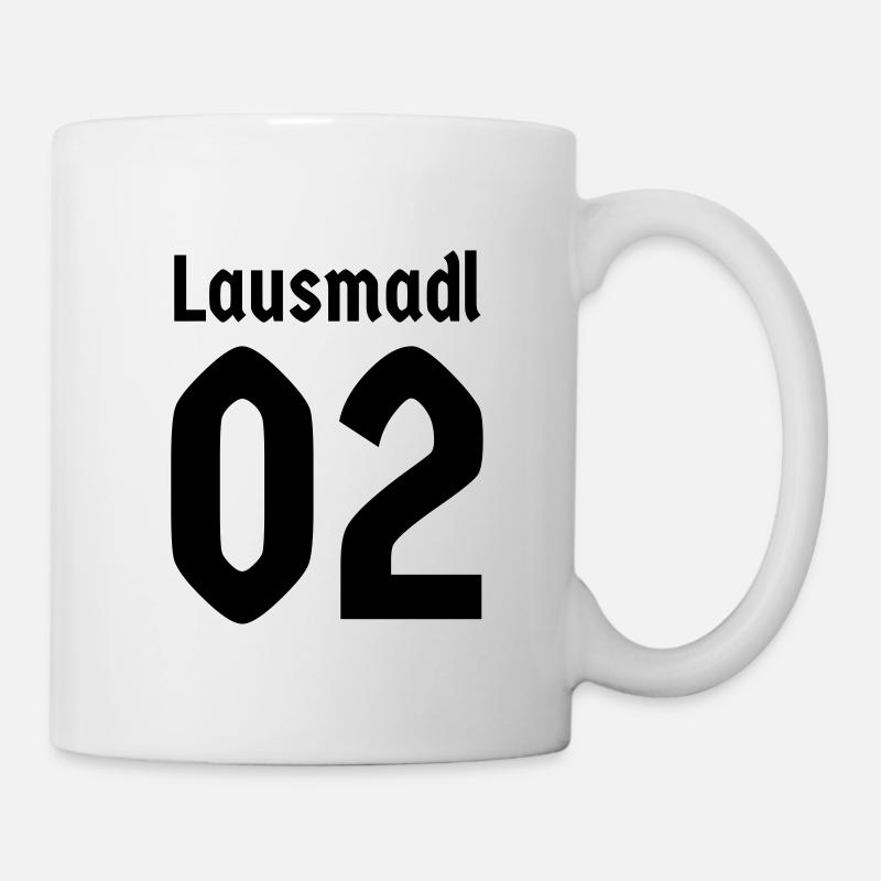 Lausmadl 01 02 bayerisch Bayern Mädchen Bayerin - Tasse - Weiß