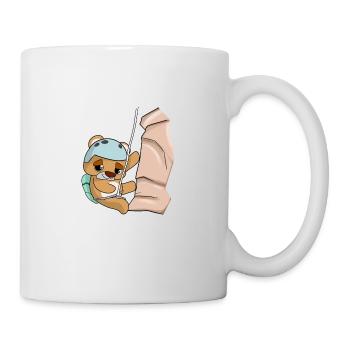 Klettern Abseilen Bär Comic - Tasse - Weiß - Rechts