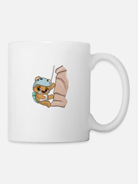 Escalade En rappel Ours BD - Mug blanc - blanc