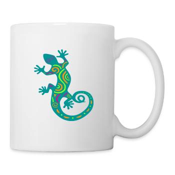 Gecko colorful drawing - Mug - white - Right