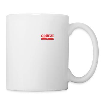 Switzerland Grüezi Swiss Flag Schwiiz Cross - Mug - white - Right