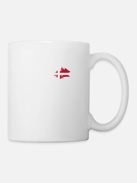 Dänemark Fahne Dänische Flagge Danmark Denmark - Tasse - Weiß