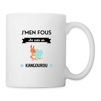 J'men fous je suis un kangourou ! cadeau kangourou - Mug blanc - blanc - Droite