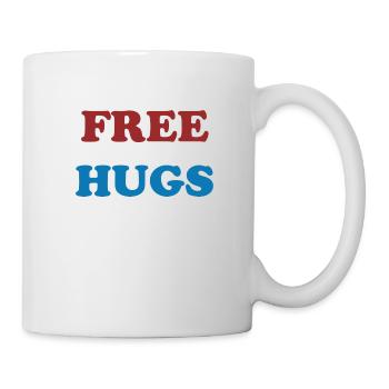 KOSTENLOSE UMARMUNGEN!! - Tasse - Weiß - Rechts