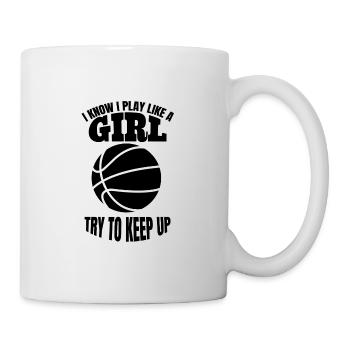 Basket-ball femme Amateur de basket-ball - Mug blanc - blanc - Droite