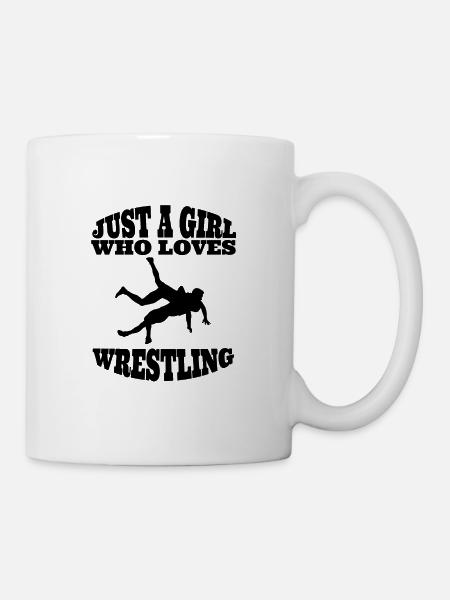Ringer Frau Ringen Mädchen Wrestling Damen - Tasse - Weiß