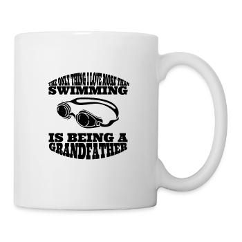Nageur cadeau de natation professeur de natation grand-père natation - Mug blanc - blanc - Droite