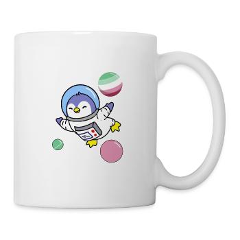 Pinguin Astronaut Abrosexual Pride - Tasse - Weiß - Rechts