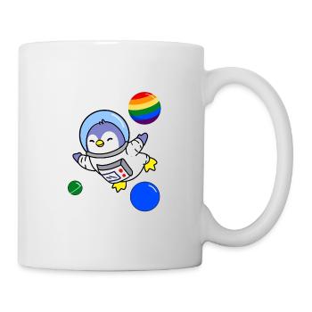 Penguin Astronaut Gay Pride - Tasse - Weiß - Rechts