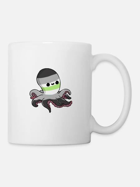 Agender Oktopus Agender Pride - Tasse - Weiß