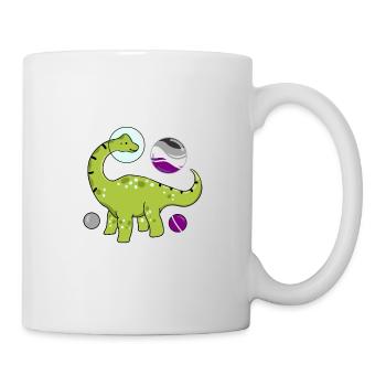 Brachiosaure dans l’espace Ace Pride - Mug blanc - blanc - Droite