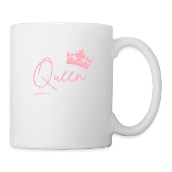 Queen Lettering with Crown – Pink Power - Mug - white - Right