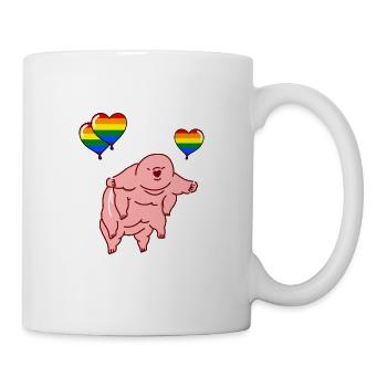 Tardigrade Heart Balloon LGBT Gay Pride - Mug - white - Right