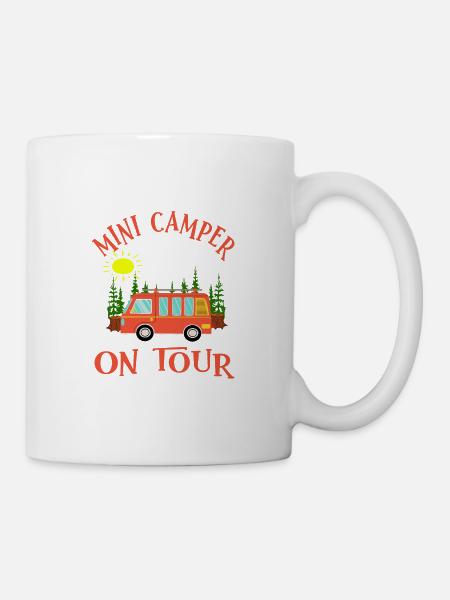 Camping Van Camper on Tour - Mug blanc - blanc