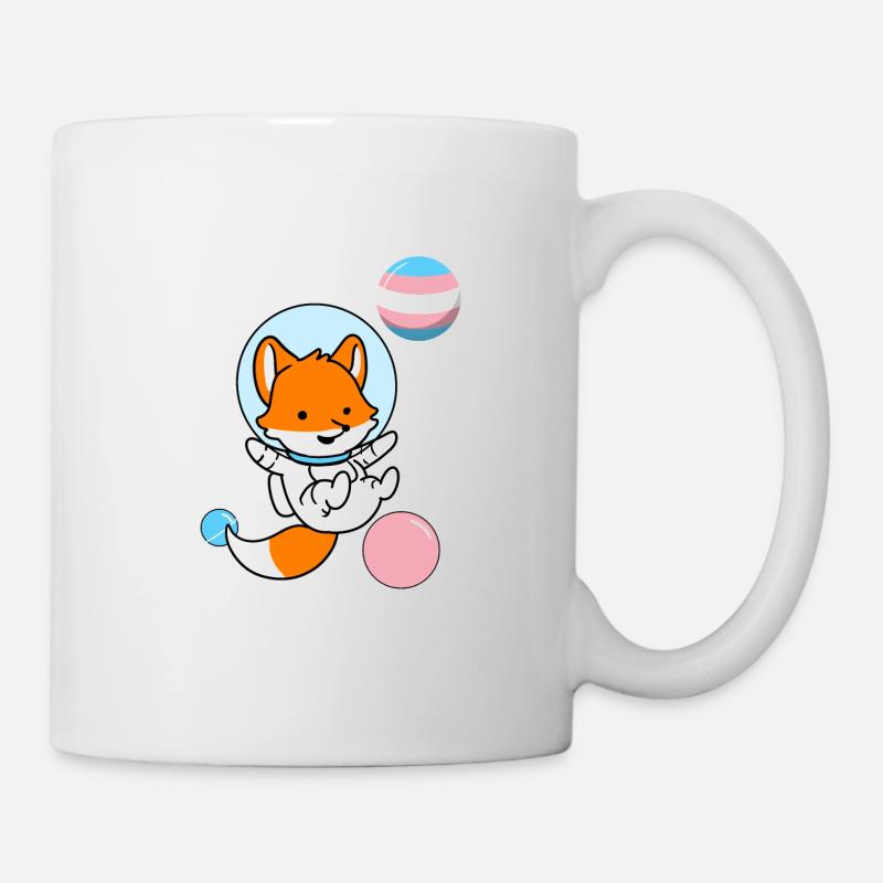 Fuchs Astronaut Trans Pride - Tasse - Weiß