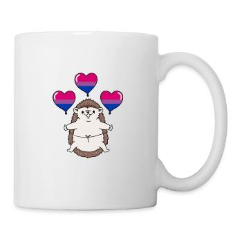 Hérisson Ballon Bisexual Pride - Mug blanc - blanc - Droite