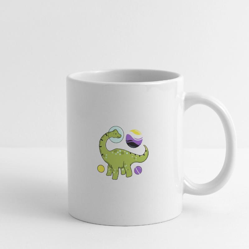 Brachiosaurus Nonbinary Pride Weltraum Nonbinary P Tasse