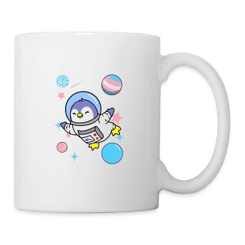 Transgender Pinguin im Weltraum - Tasse - Weiß - Rechts