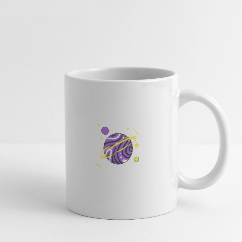 Nonbinary Space Planet Nonbinary Pride Mug blanc