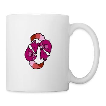 Yin Yang Füchse Lesbian Pride - Tasse - Weiß - Rechts