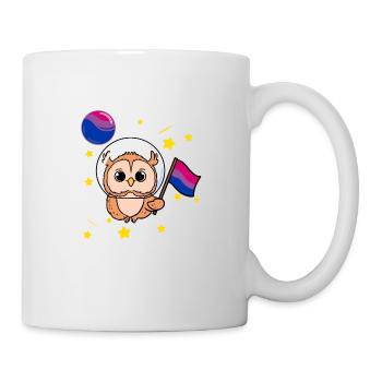 Hibou Dans l’espace Bisexual Pride - Mug blanc - blanc - Droite