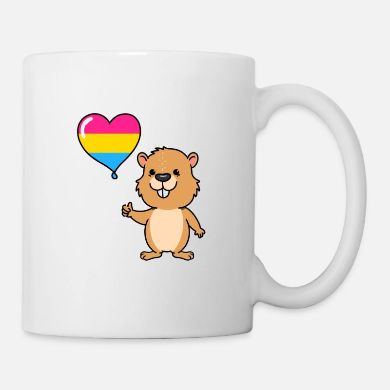 Biber Herzballon Pan Pride - Tasse - Weiß