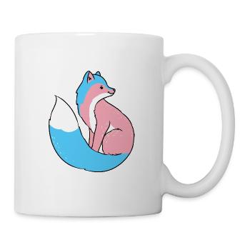 Trans Pride Fox Transgender Pride - Mug - white - Right