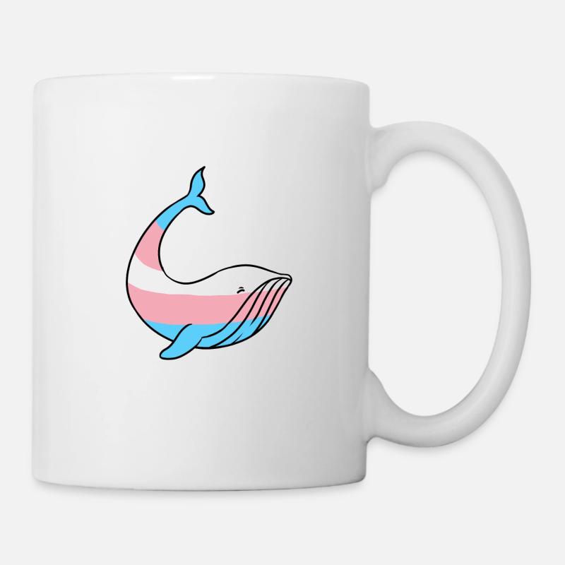 Fierté Whale Trans - Mug blanc - blanc