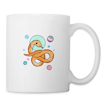 Serpent transgenre dans l’espace Fierté trans - Mug blanc - blanc - Droite