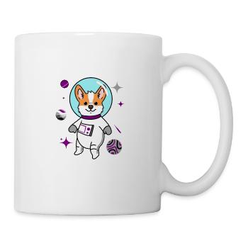 Corgi asexué dans Space Ace Pride - Mug blanc - blanc - Droite