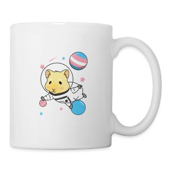 Cochon d’Inde transgenre dans l’espace Trans Prid - Mug blanc - blanc - Droite