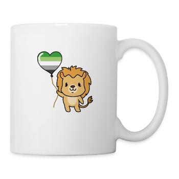 Löwe Ballon Aromantic Pride - Tasse - Weiß - Rechts