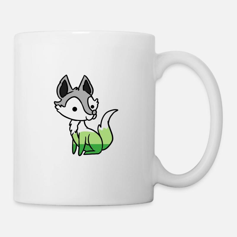 Aromantic Pride Fuchs - Tasse - Weiß