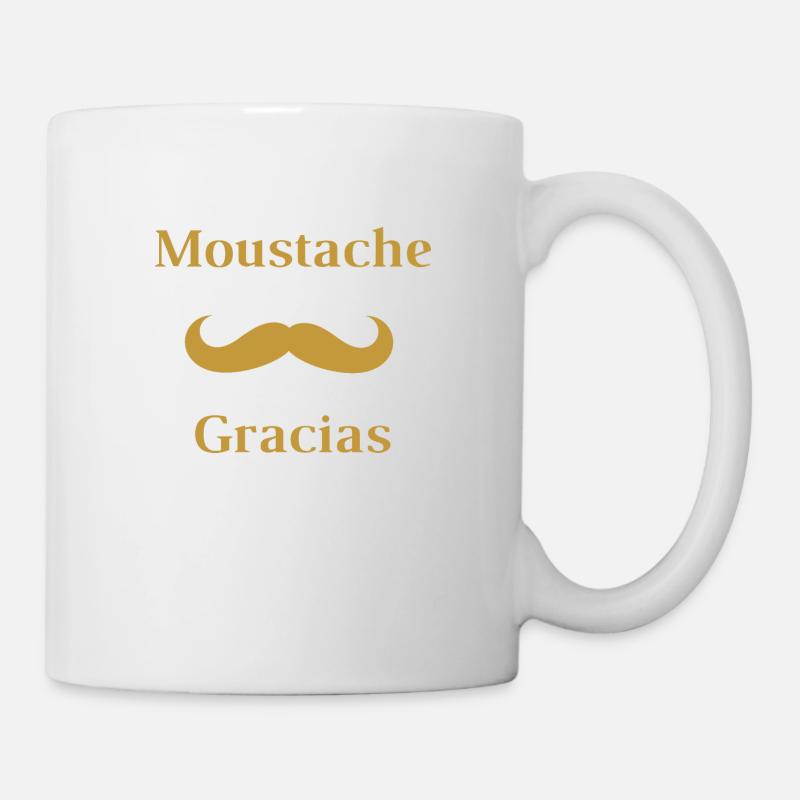 Moustache Gracias - Mug blanc - blanc