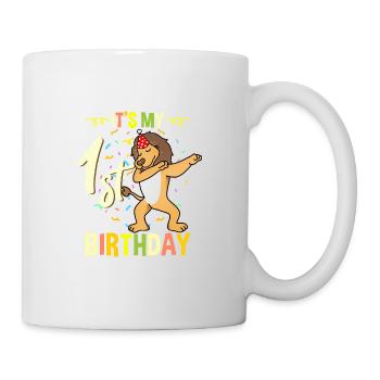 Its My 1st Birthday Dabbing Lion - Mug - white - Right