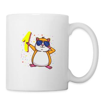 1 Year Old Dabbing Hamster Birthday - Mug - white - Right