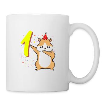1 Jahr Alt Hamster Geburtstag - Tasse - Weiß - Rechts