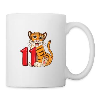 11 birthday Zoo Tiger 11 years old - Mug - white - Right