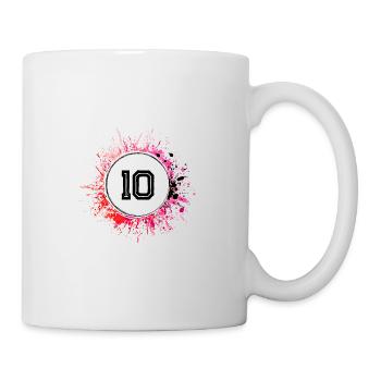 10 Zahl Klecks - Tasse - Weiß - Rechts