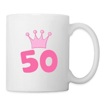 50e anniversaire - Mug blanc - blanc - Droite