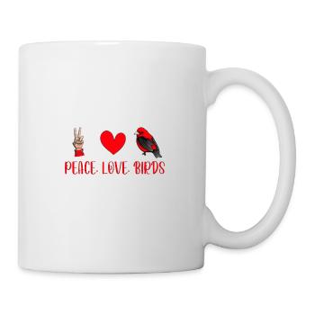 Peace Love Birds - Bird Watching - Bird Watcher - Mug - white - Right