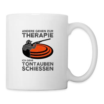 Ich Gehe Tontauben Schießen Wurfscheiben Schiessen - Tasse - Weiß - Rechts