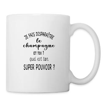 Je fais disparaître le et ton pouvoir ? - Mug blanc - blanc - Droite