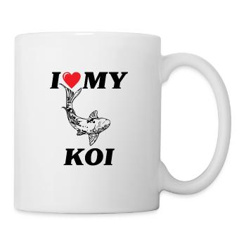 I love my Koi carp - Mug - white - Right