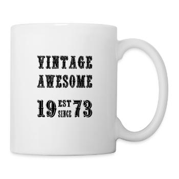 Vintage Awesome EST SINCE 1973 Birthday - Mug - white - Right