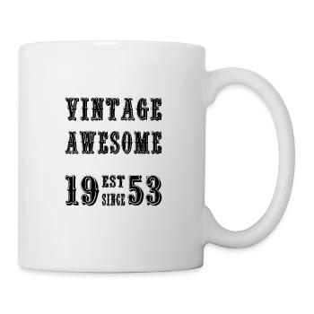 Vintage Awesome EST SINCE 1953 Birthday - Mug - white - Right