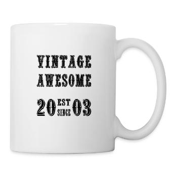 Vintage Awesome EST SINCE 2003 Birthday - Mug - white - Right