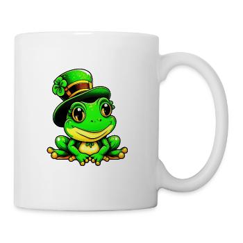 Mignonne grenouille magique le jour de la Saint-Patrick - Mug blanc - blanc - Droite