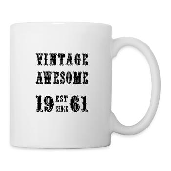 Vintage Awesome EST SINCE 1961 Birthday - Mug - white - Right